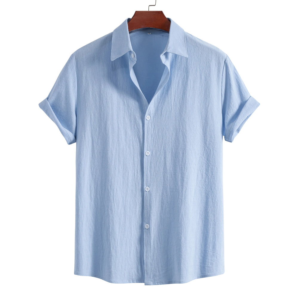 Montreve  Summer Lapel Short Sleeve Shirt